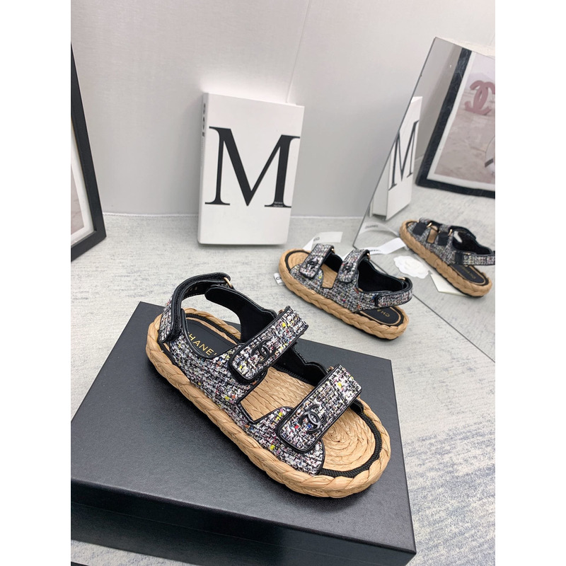 Ch*el Ch*el knitwear sandals mottle