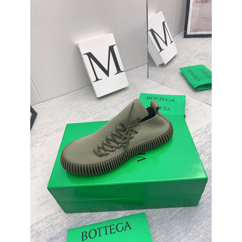 bottege Ve*ne*ta ripple tech knit lace-up sneakers army