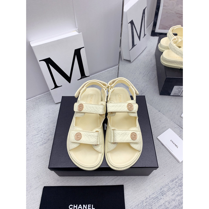 Ch*el dad sandals pale yellow