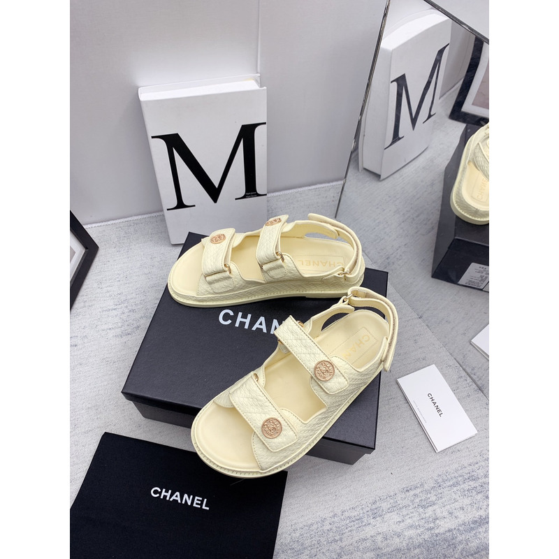 Ch*el dad sandals pale yellow