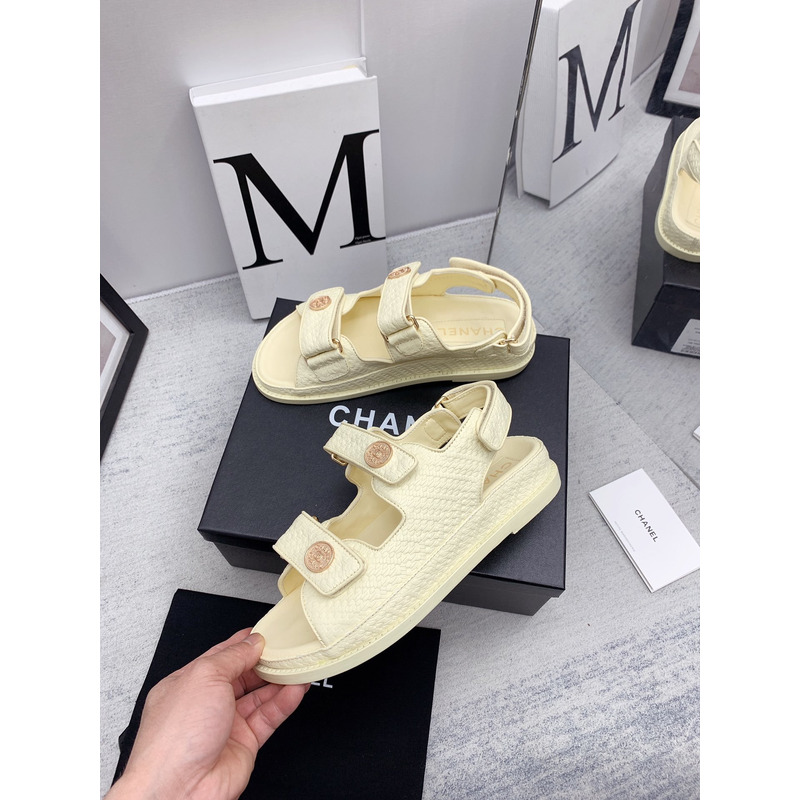 Ch*el dad sandals pale yellow