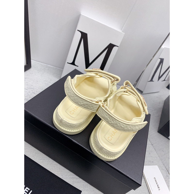 Ch*el dad sandals pale yellow