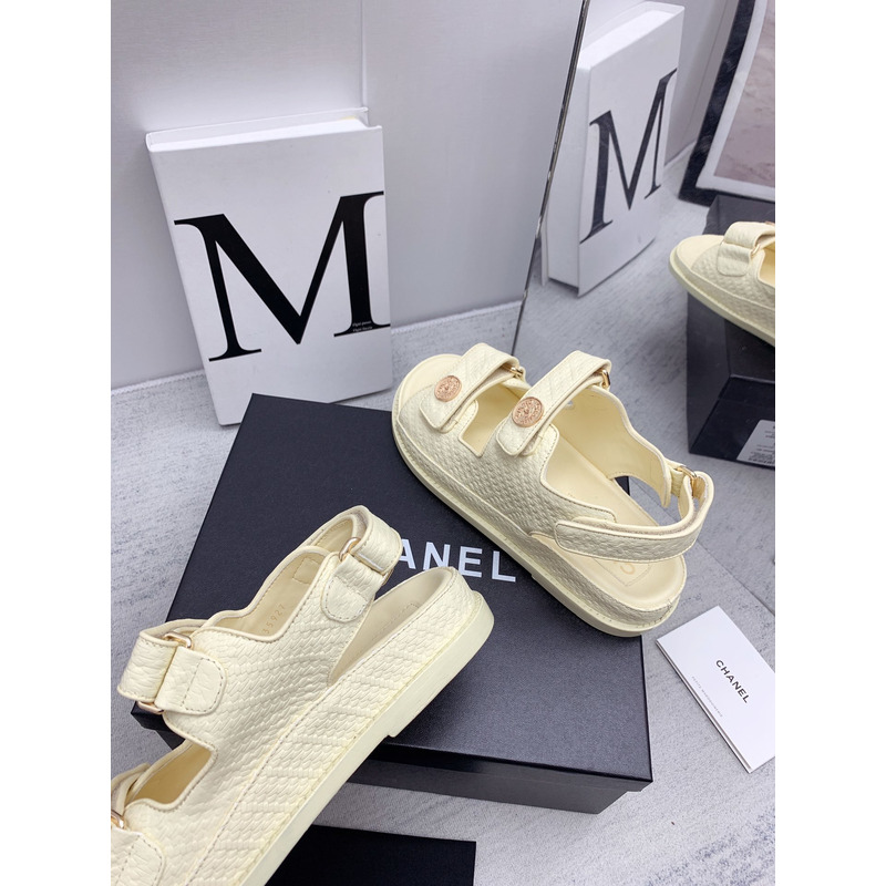 Ch*el dad sandals pale yellow