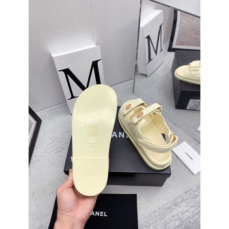 Ch*el dad sandals pale yellow