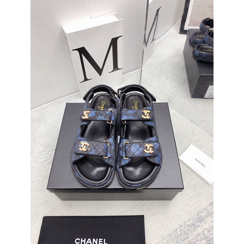 Ch*el dad sandals black&blue