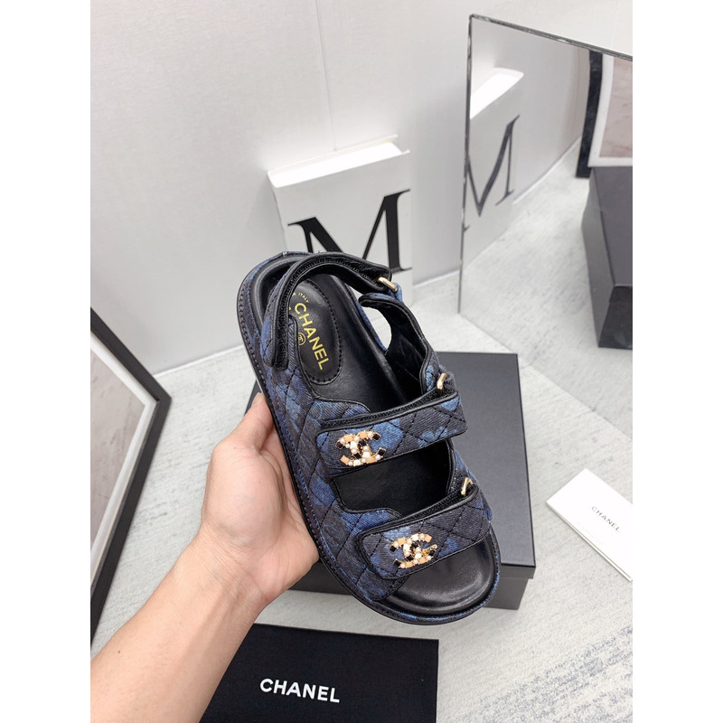 Ch*el dad sandals black&blue