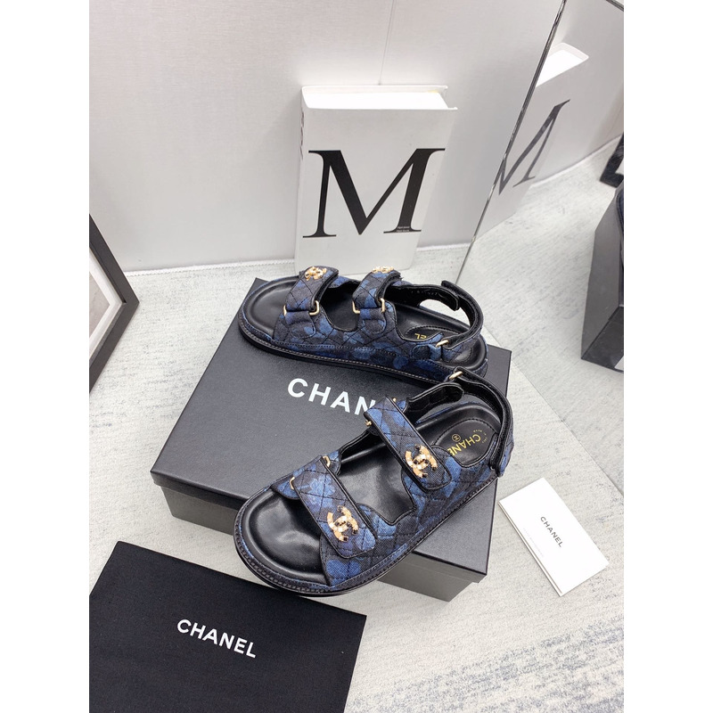 Ch*el dad sandals black&blue