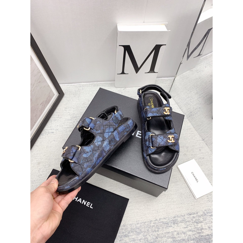 Ch*el dad sandals black&blue