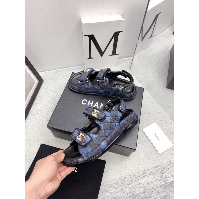 Ch*el dad sandals black&blue