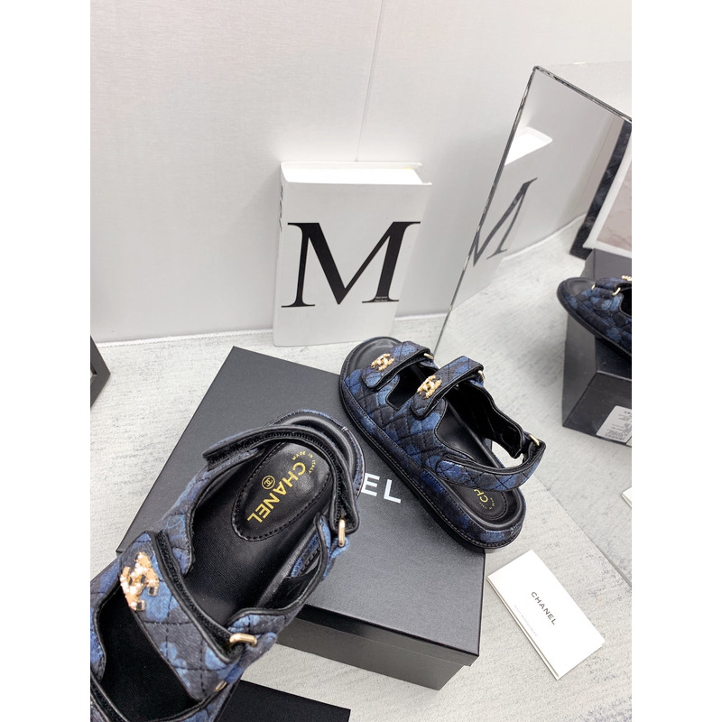 Ch*el dad sandals black&blue