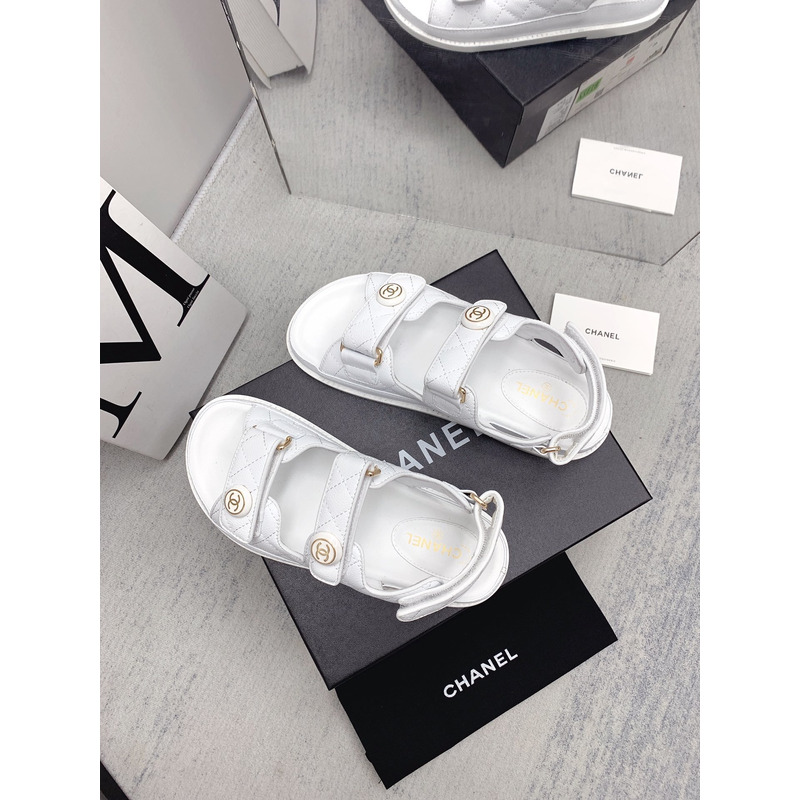 Ch*el dad sandals white