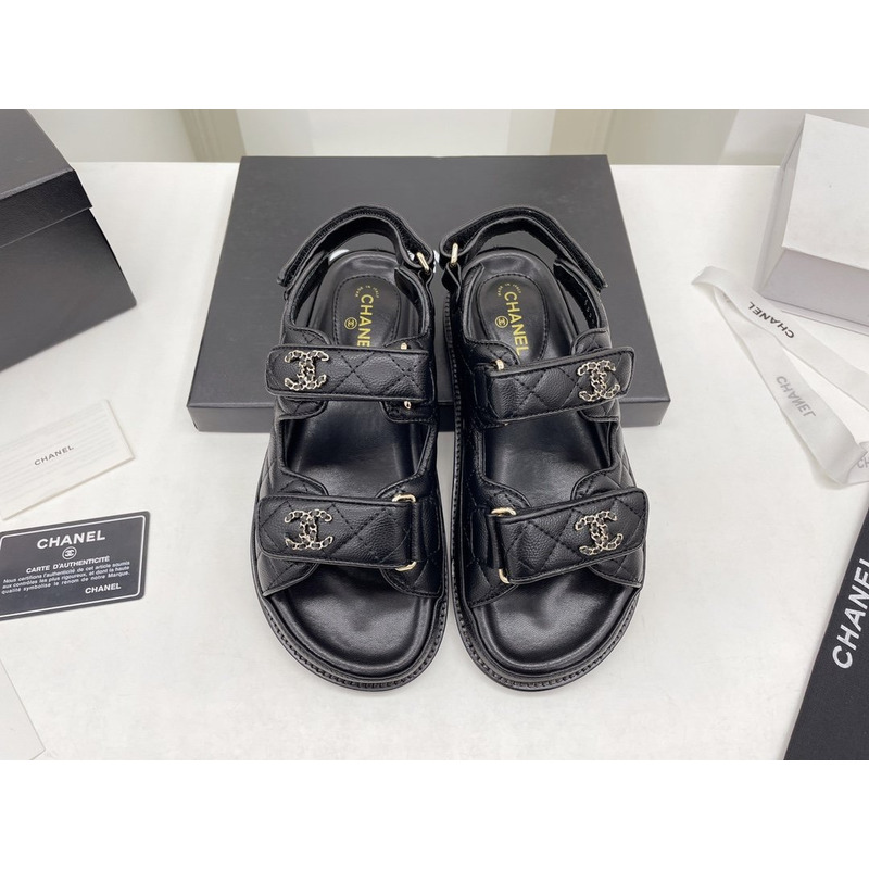 Ch*el dad dandals leather black