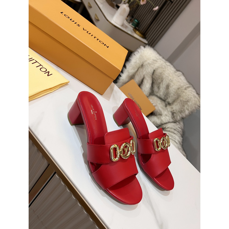 l**is V*t*n lock it mules sandals red