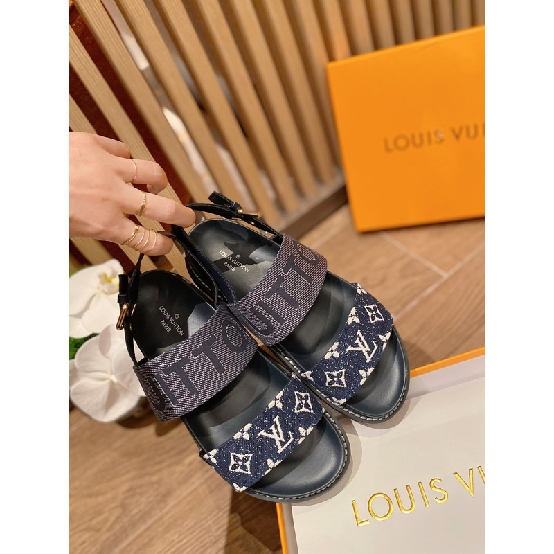 Lv Paseo Comfort Flat Sandals Black