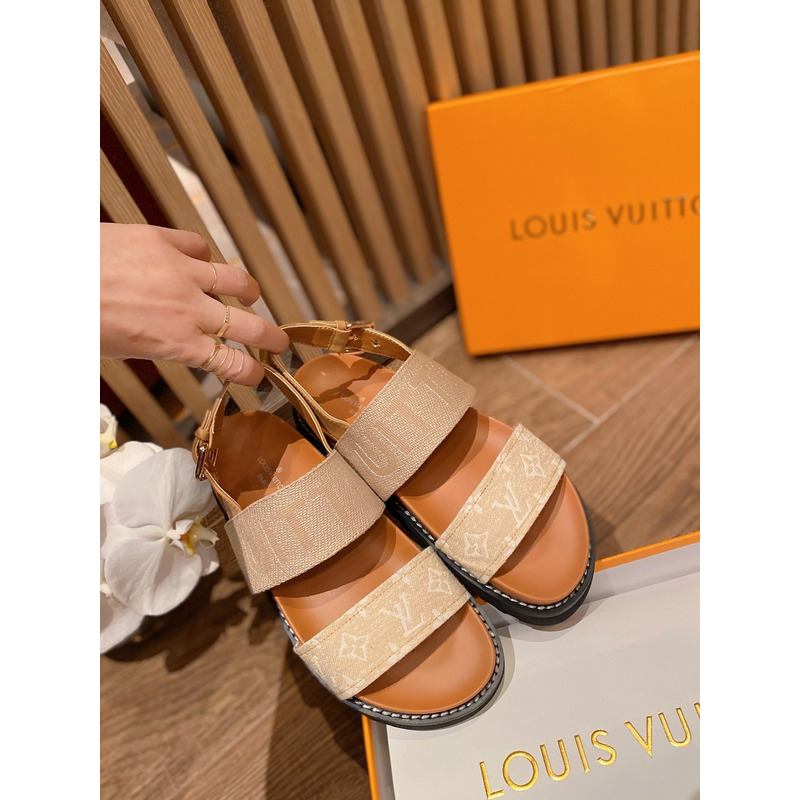 Lv Paseo Comfort Flat Sandals White