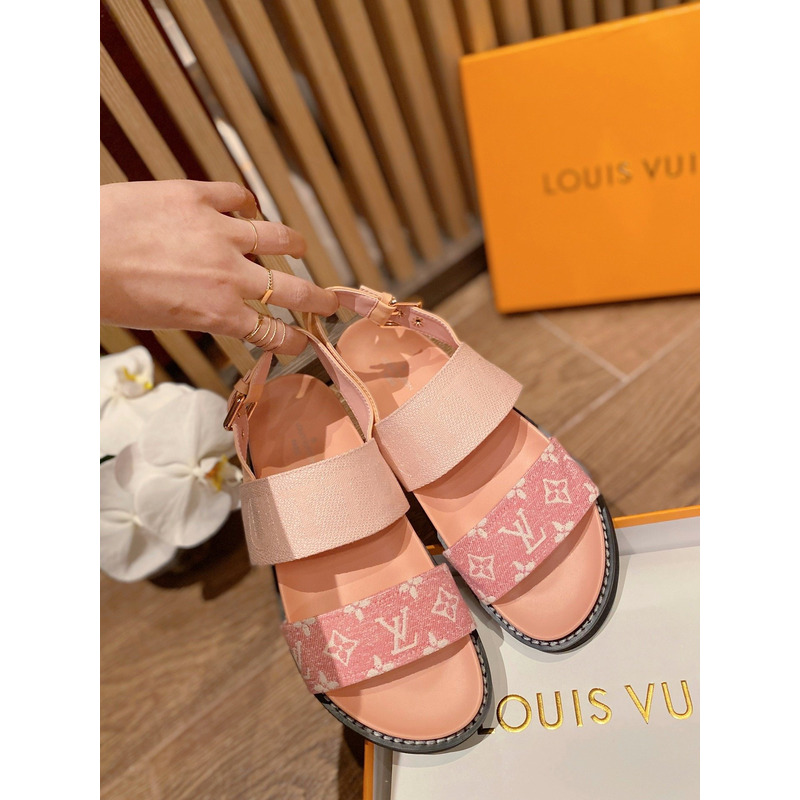 Lv Paseo Comfort Flat Sandals Pink