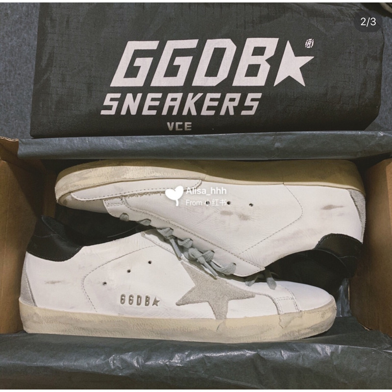 Golden Goose Men’s Super-Star Sneakers with Silver Star