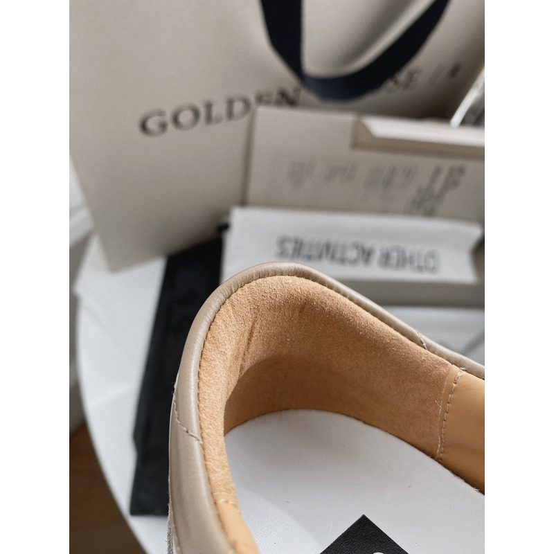 Golden Goose Men’s Super-Star Sneakers with Suede Star and Camel Heel Tab