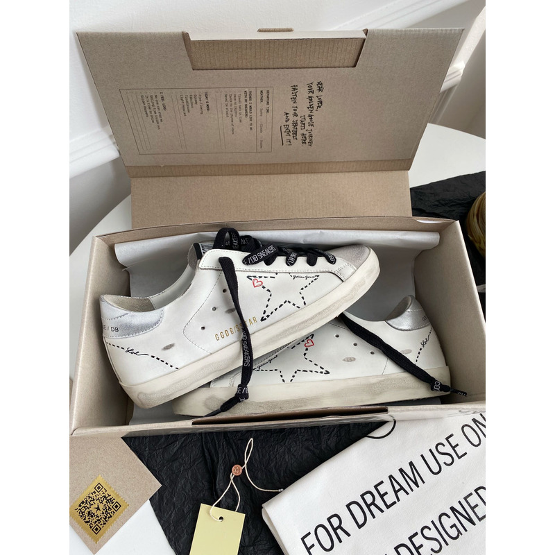 Golden Goose Superstar Leather Sneakers With Black Laces