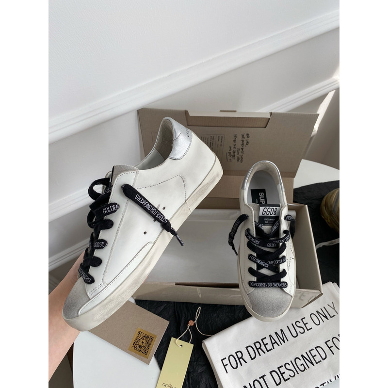 Golden Goose Superstar Leather Sneakers With Black Laces