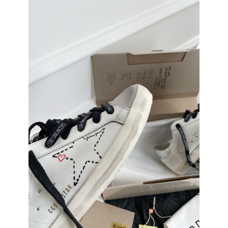 Golden Goose Superstar Leather Sneakers With Black Laces