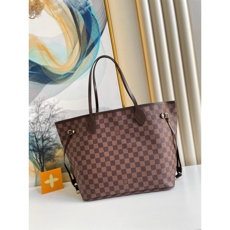 l**is V*t*n neverfull mm damier azur canvas brown handbag n41357