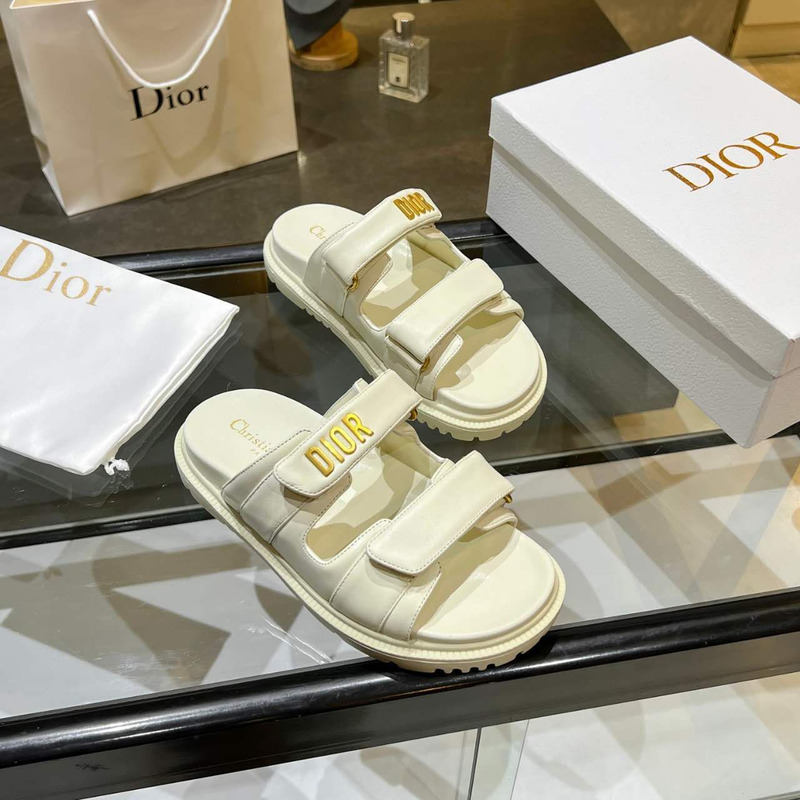 D*or D*oract slide white lambskin