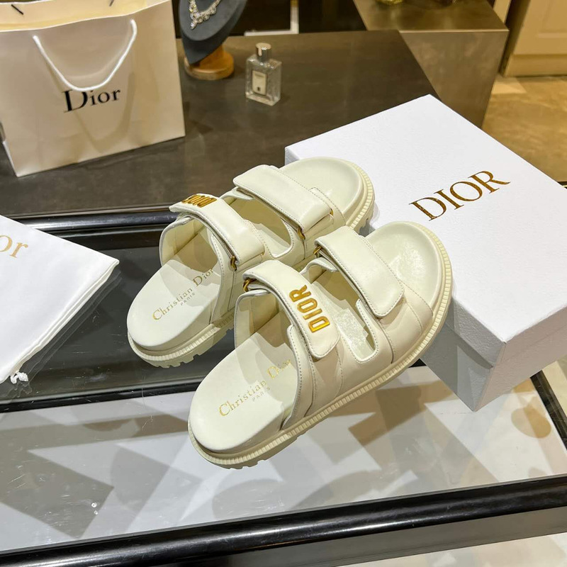 D*or D*oract slide white lambskin