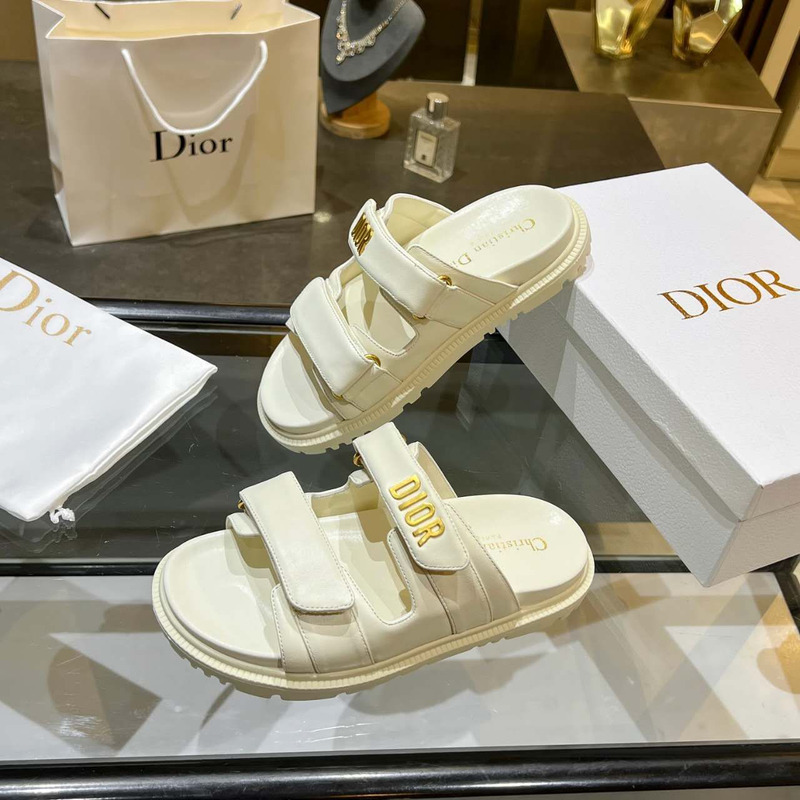 D*or D*oract slide white lambskin