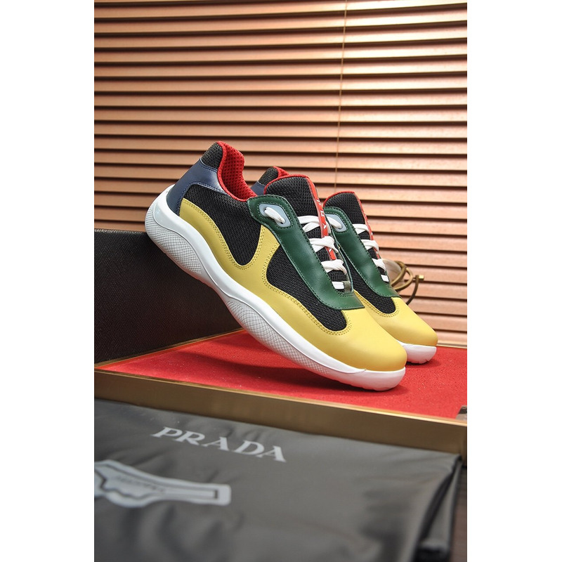 Pra*a america’s cup lace-up sneakers royal blue/yellow