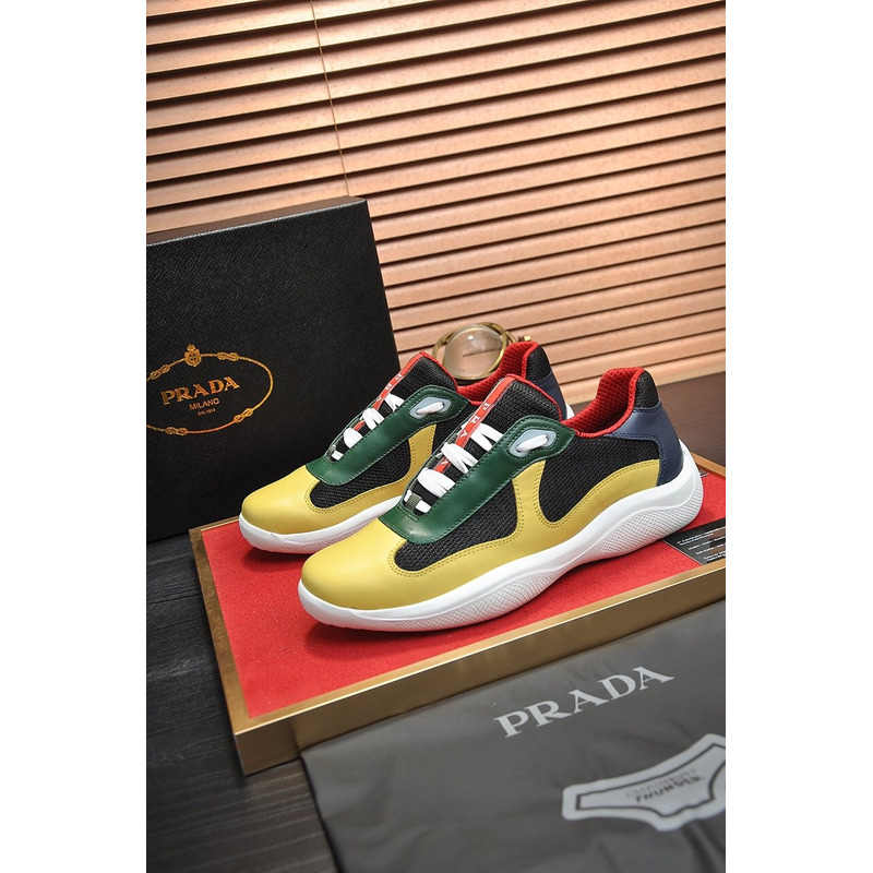 Pra*a america’s cup lace-up sneakers royal blue/yellow