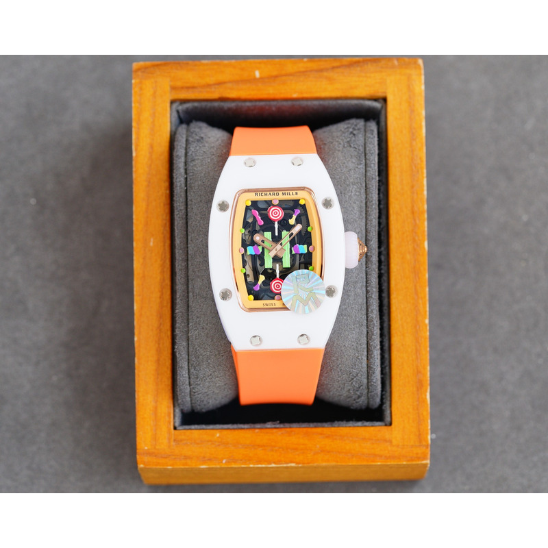 Richard Mille Orange Strap White Case