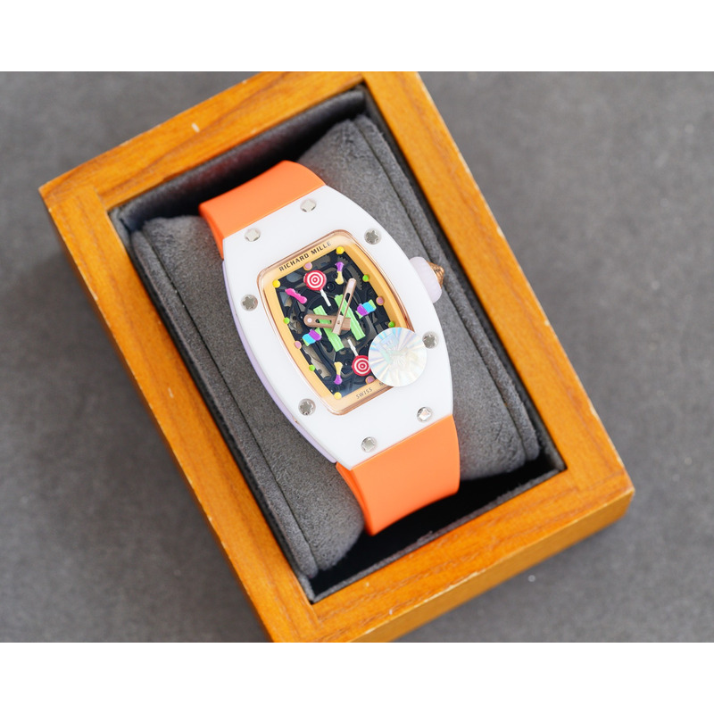 Richard Mille Orange Strap White Case