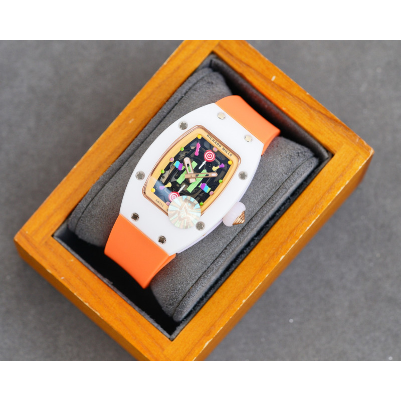 Richard Mille Orange Strap White Case