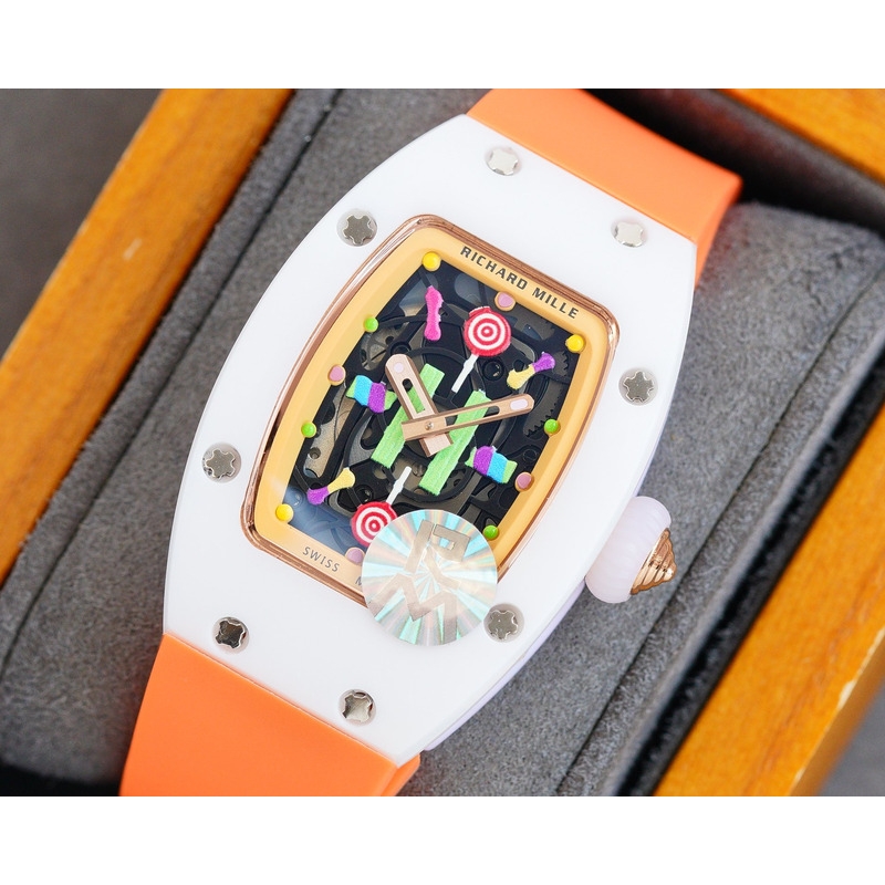 Richard Mille Orange Strap White Case