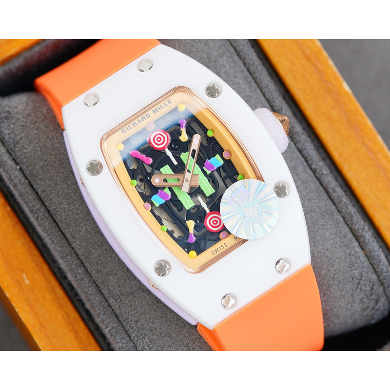 Richard Mille Orange Strap White Case