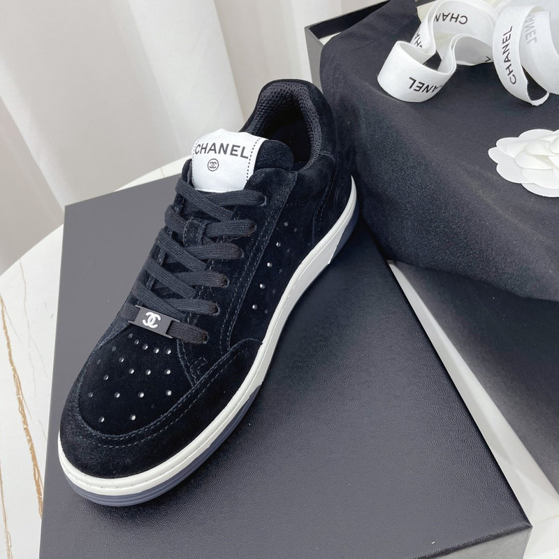 Ch*el calfskin sneaker black