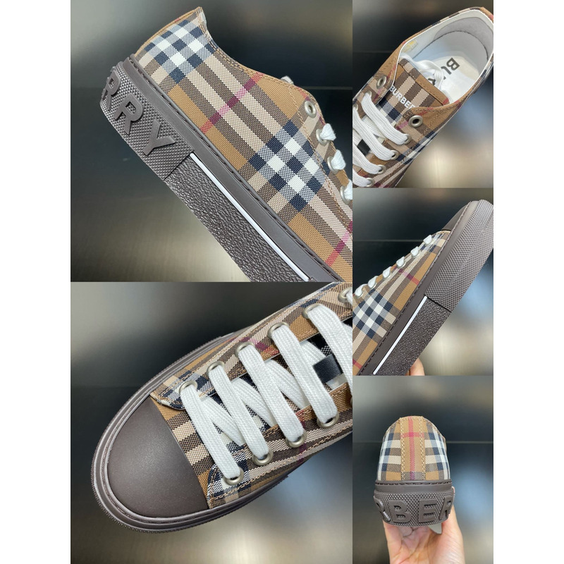 B**rry vintage check canvas sneakers birch brown