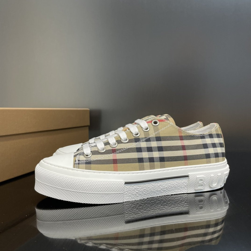 B**rry vintage check canvas sneakers brown