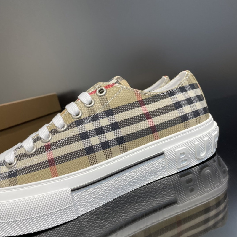 B**rry vintage check canvas sneakers brown