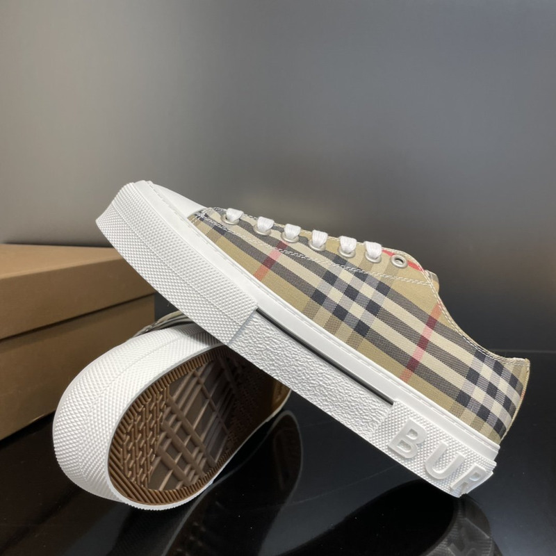 B**rry vintage check canvas sneakers brown