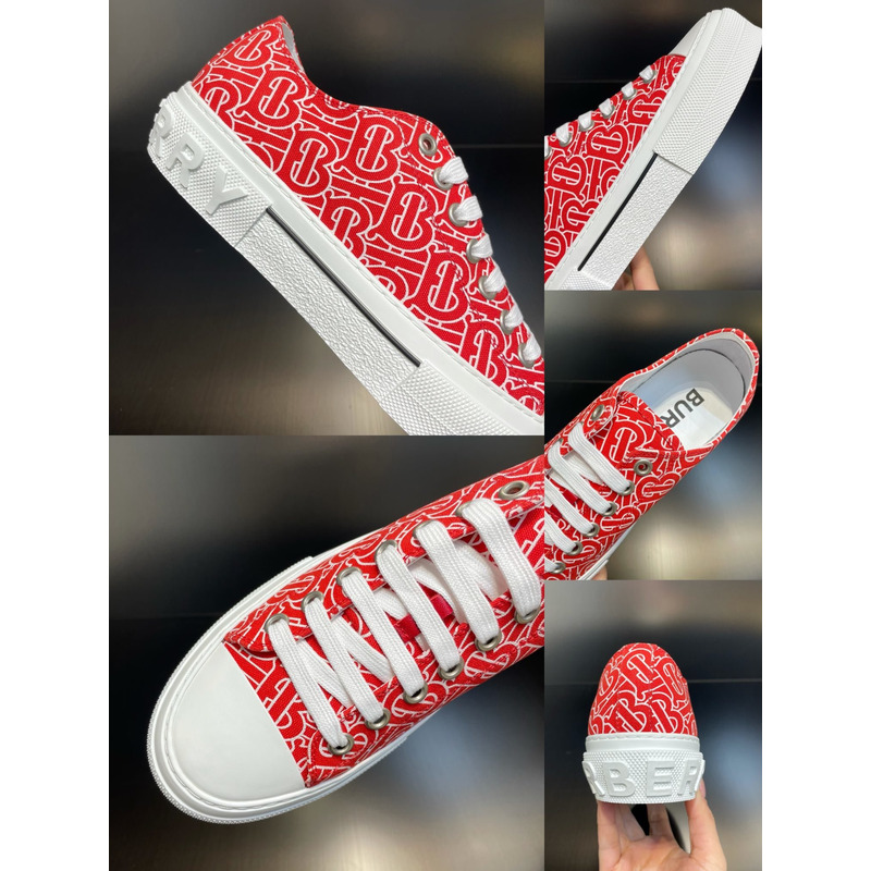 B**rry tb monogram sneakers red