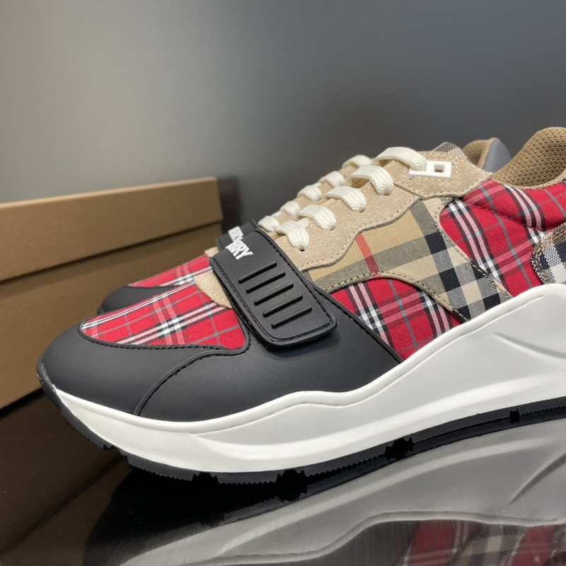 B**rry vintage check sneaker red brown