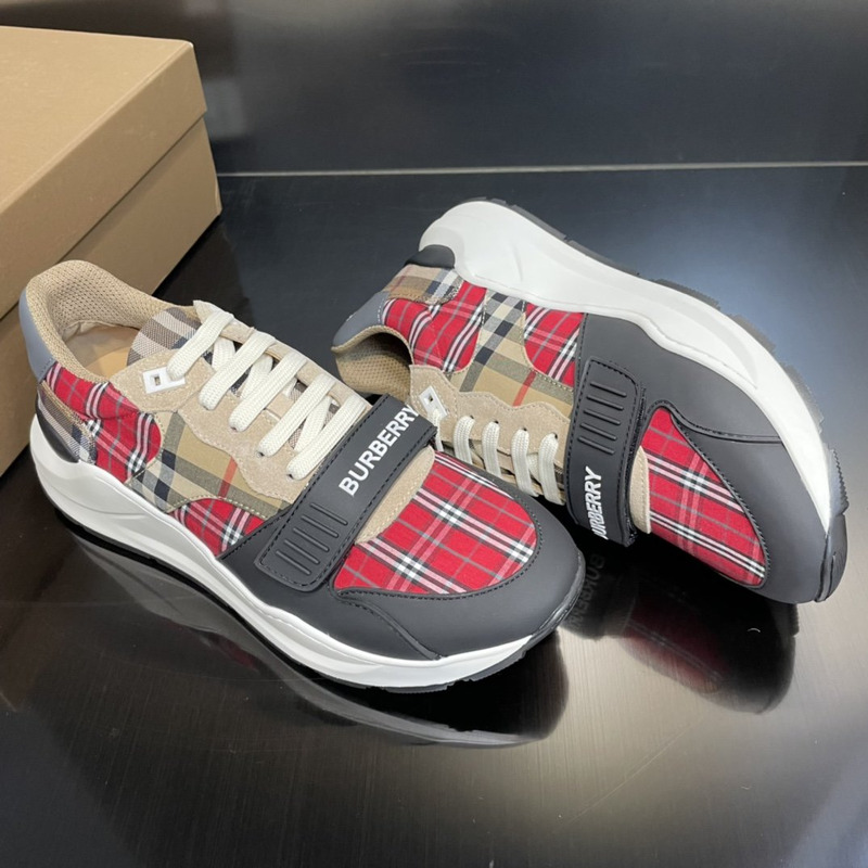 B**rry vintage check sneaker red brown