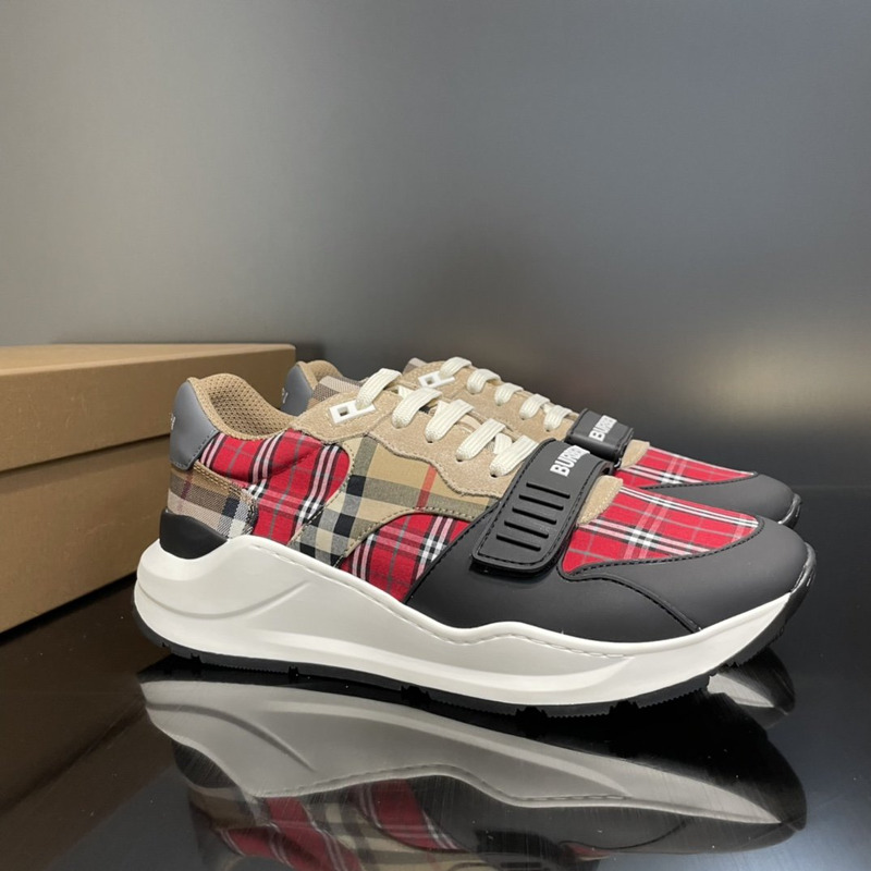 B**rry vintage check sneaker red brown