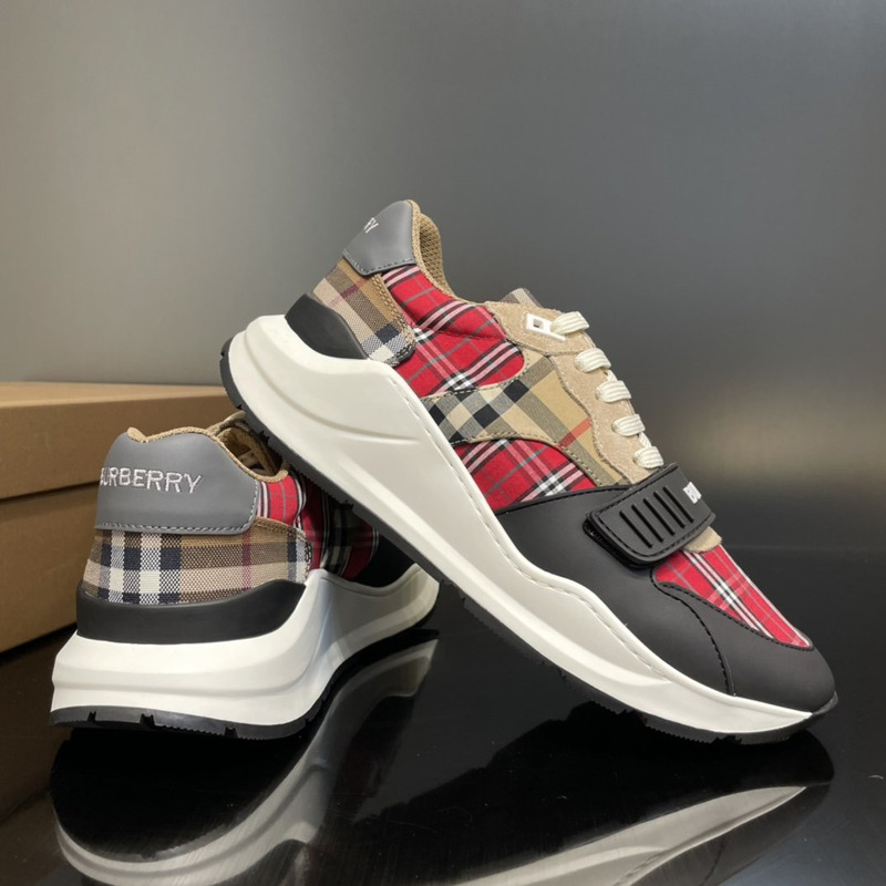 B**rry vintage check sneaker red brown