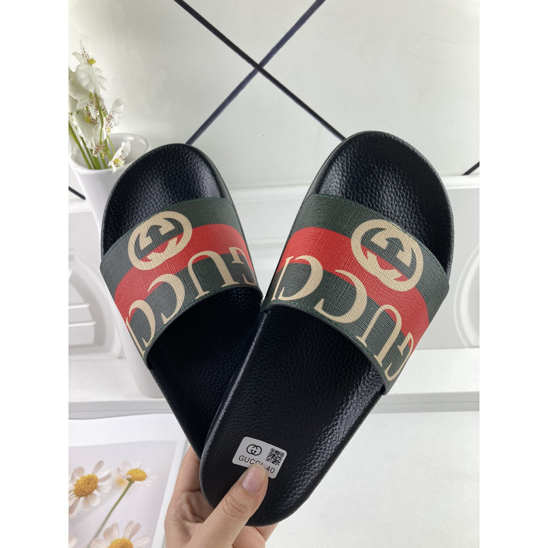 G*u*i interlocking double g sandals black