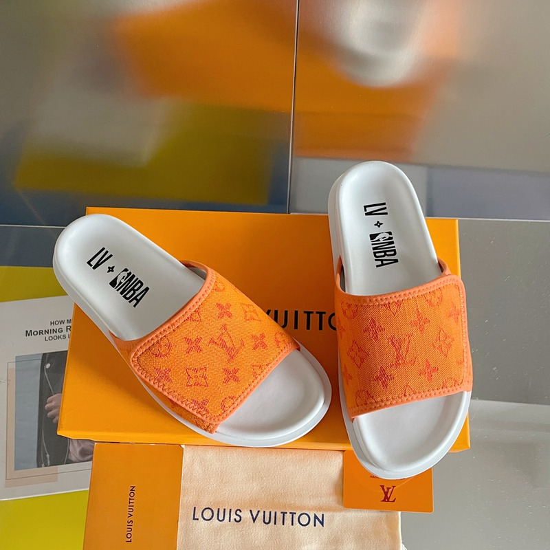 l**is V*t*n x nba monogram mules orange/white