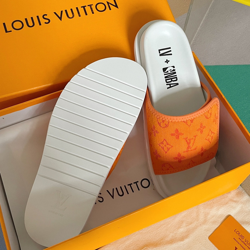 l**is V*t*n x nba monogram mules orange/white