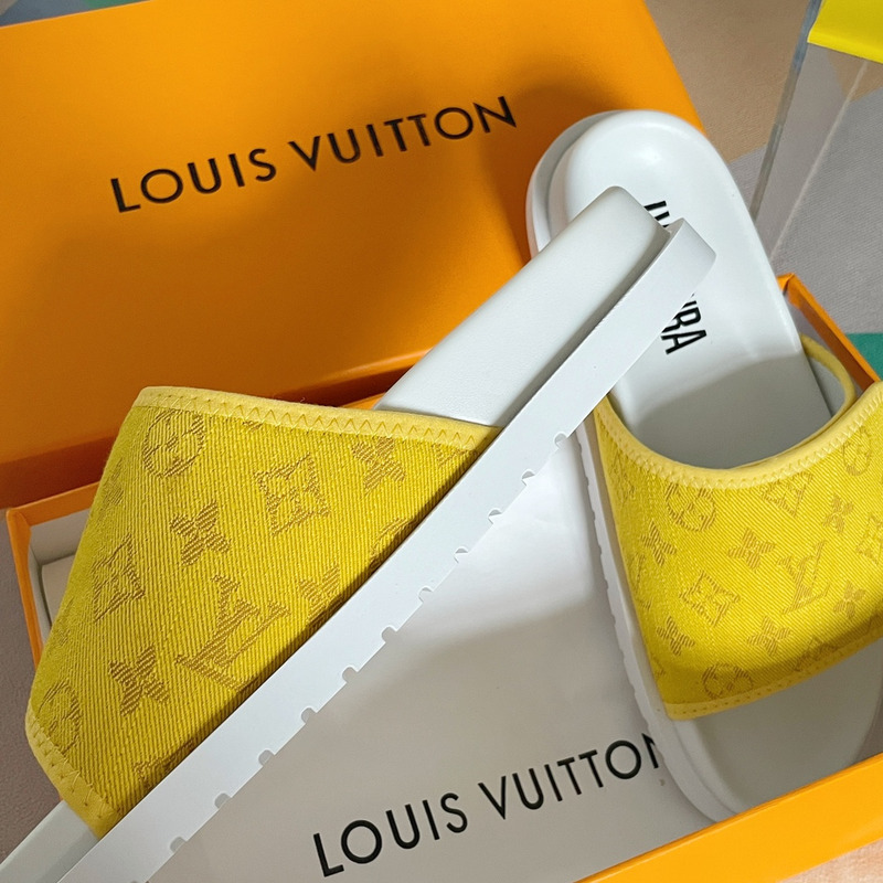 l**is V*t*n x nba monogram mules yellow/white